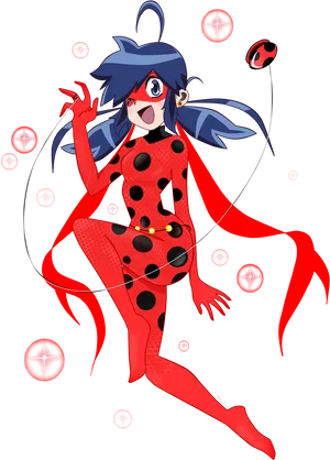 Ladybug Inspired Anime Character PNG image