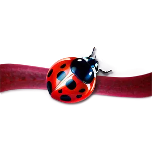 Ladybug On Petal PNG 05242024 PNG