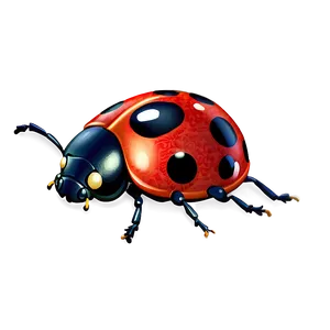 Ladybug With Dots PNG Rip