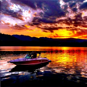 Lake Life Sunset Cruise PNG Ywg PNG