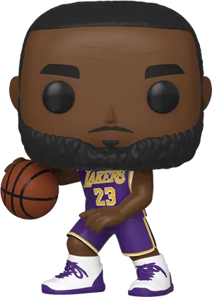 Lakers Basketball Player Funko Pop Figure PNG image