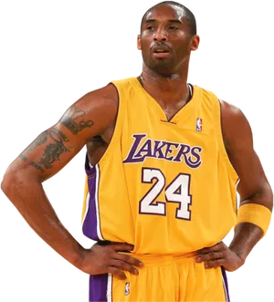Lakers Player Number24 Pose PNG image