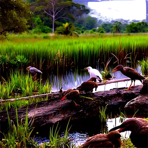 Lakeside Bird Watching PNG Exn38 PNG