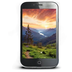 Landscape Phone Mockup PNG Xki48 PNG