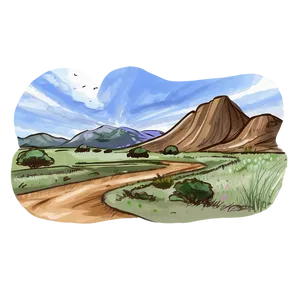 Landscape Sketch Drawing PNG 05212024