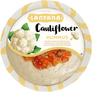 Lantana Cauliflower Hummus Packaging PNG image