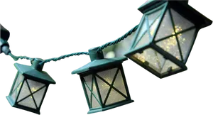Lantern Style String Lights PNG