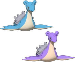 Laprasand Shiny Lapras Comparison PNG