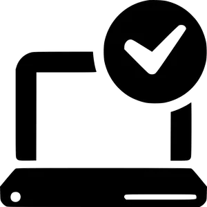 Laptop Checkmark Icon PNG image