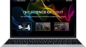 Laptop Screen Displaying Photonics Website