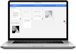 Laptop Screen Document Management Software PNG