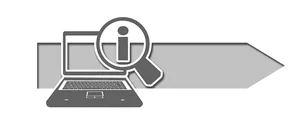 Laptop Search Iconwith Arrow