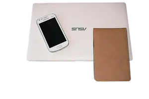 Laptop Smartphone Wallet Setup