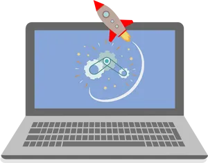 Laptop Speed Concept Illustration