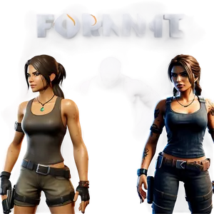 Lara Croft Fortnite Battle Stance Png Fya21 PNG image