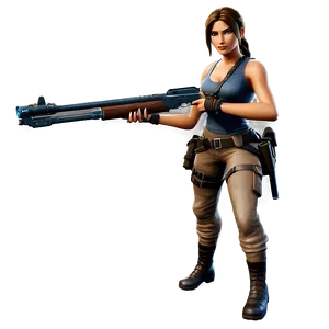 Lara Croft Fortnite Combat Outfit Png Yyi41 PNG image