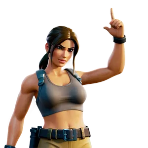 Lara Croft Fortnite Hidden Emote PNG 06282024