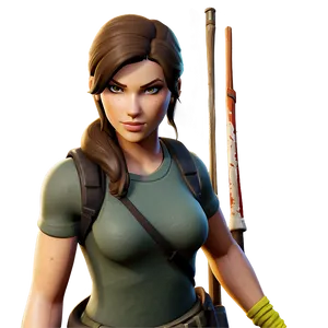 Lara Croft Fortnite Squad Leader PNG Ouk29