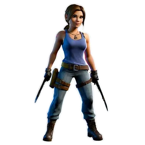 Lara Croft Fortnite Victory Royale Png Dfp PNG image