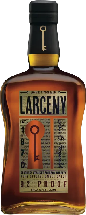 Larceny Bourbon Whiskey Bottle PNG image