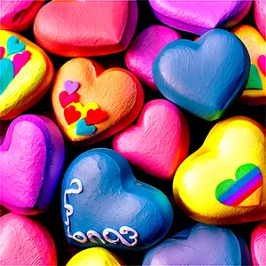 Large Conversation Hearts PNG Ehb