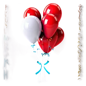 Large Red Balloons PNG Edc