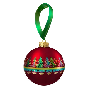 Large Red Ornament PNG 85
