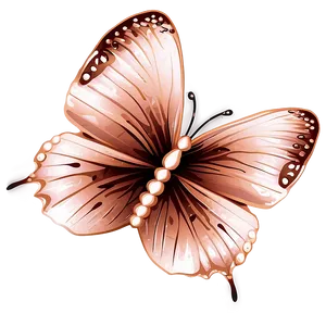 Large Rose Gold Butterfly PNG 06282024