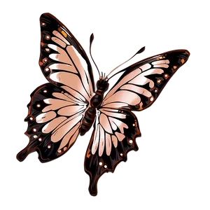 Large Rose Gold Butterfly PNG Lty