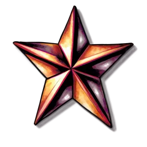 Large Star Tattoo Sketch PNG 06262024 PNG