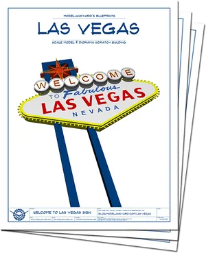 Las Vegas Sign Blueprints PNG image