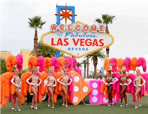 Las Vegas Signwith Showgirls PNG image