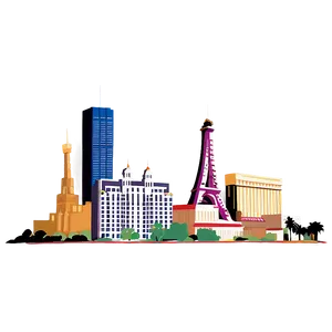 Las Vegas Skyline Drawing PNG Ura2 PNG