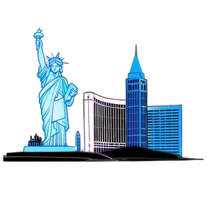 Las Vegas Skyline Drawing PNG Wdj14 PNG