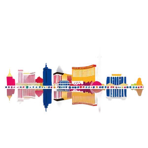 Las Vegas Skyline Graphic PNG 4