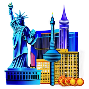 Las Vegas Skyline Night View PNG 06252024 PNG