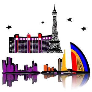Las Vegas Skyline Night View PNG Bbq77 PNG