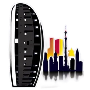 Las Vegas Skyline Silhouette PNG 50