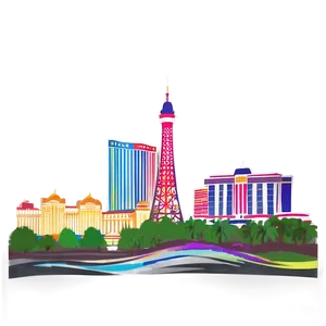 Las Vegas Skyline Silhouette PNG 80 PNG