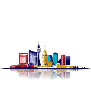 Las Vegas Skyline Silhouette Png Tbw78 PNG image