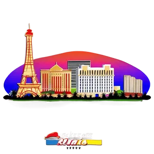 Las Vegas Skyline With Casino PNG Xfw PNG