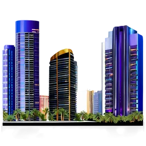 Las Vegas Urban Skyline PNG Xuc