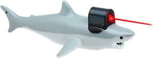 Laser Equipped Shark PNG image