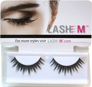 Lash E M Fake Eyelashes Packaging PNG image