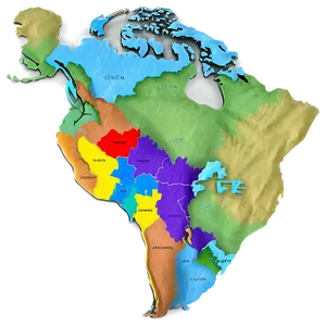 Latin America Political Map Png Glg88 PNG image