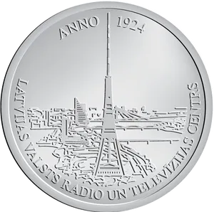 Latvian Radio Television Tower Coin1924