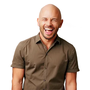 Laughing Bald Man PNG Lxk90 PNG