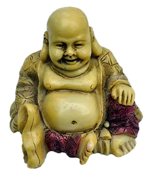 Laughing Buddha Statuette PNG image