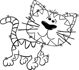 Laughing Cartoon Cat PNG image