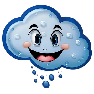 Laughing Cartoon Cloud PNG 13